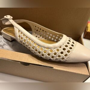 J. Crew Cream Women's Slingback Shoes NWT